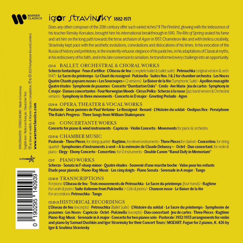 Stravinsky Edition