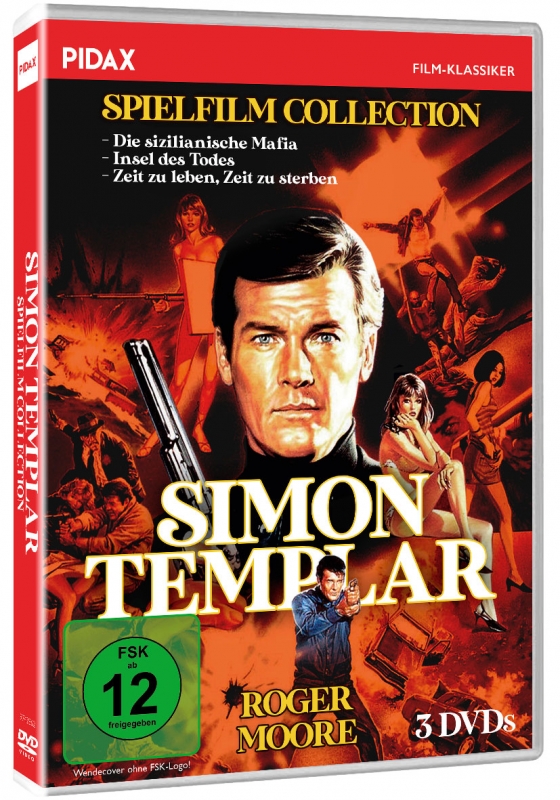 4260497428114 - Roger Moore - GEBRAUCHT Simon Templar Spielfilm Collection   Drei spannende Abenteuer in Spielfilmlänge (Pidax Film-Klassiker) [3 DVDs] - Preis vom 19112023 061210 h