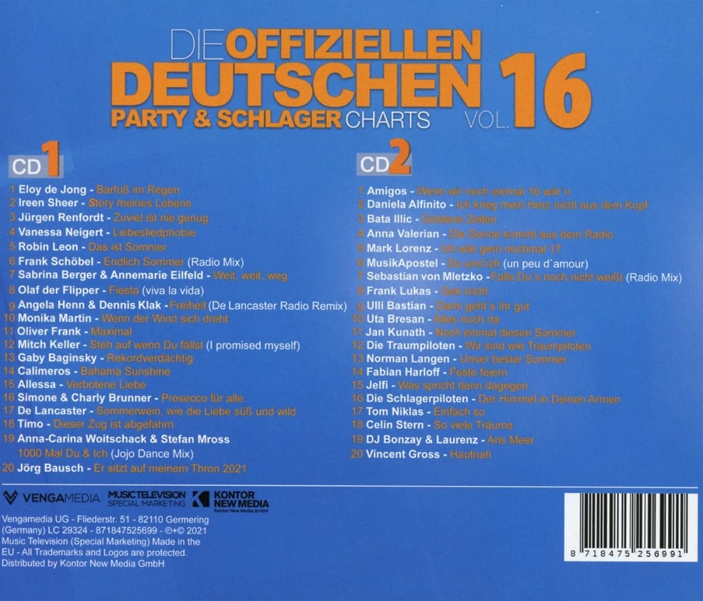Die Offiziellen Deutschen Party & Schlager Charts Vol.16