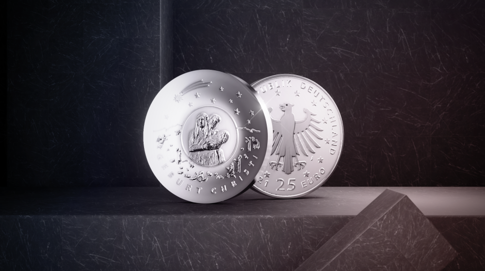 25€ Silbermünze Geburt Christi (+ 4,95€ Versand)