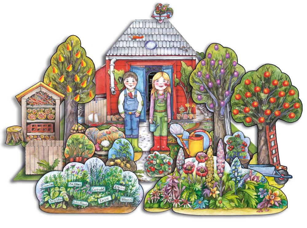 Bastelbogen Garten
