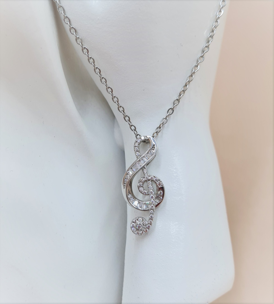 Halskette Notenschlüssel für Musikfans