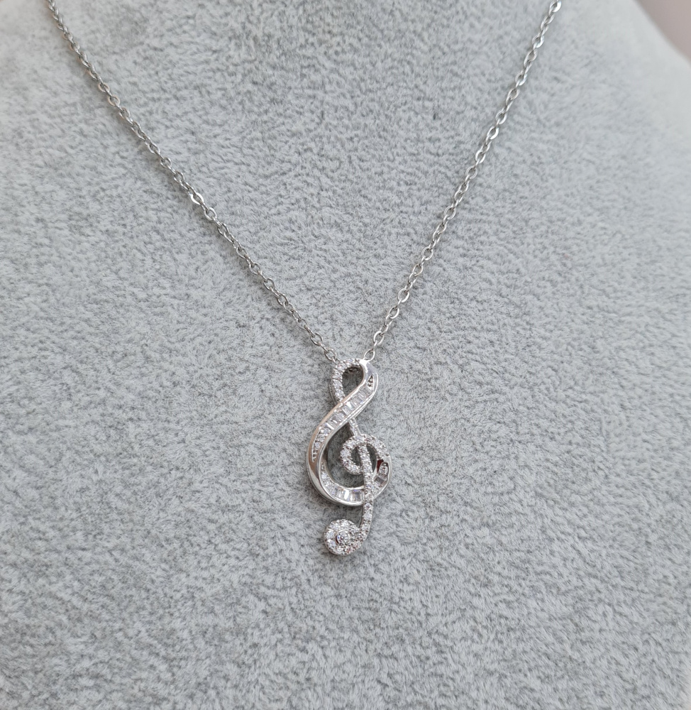 Halskette Notenschlüssel für Musikfans