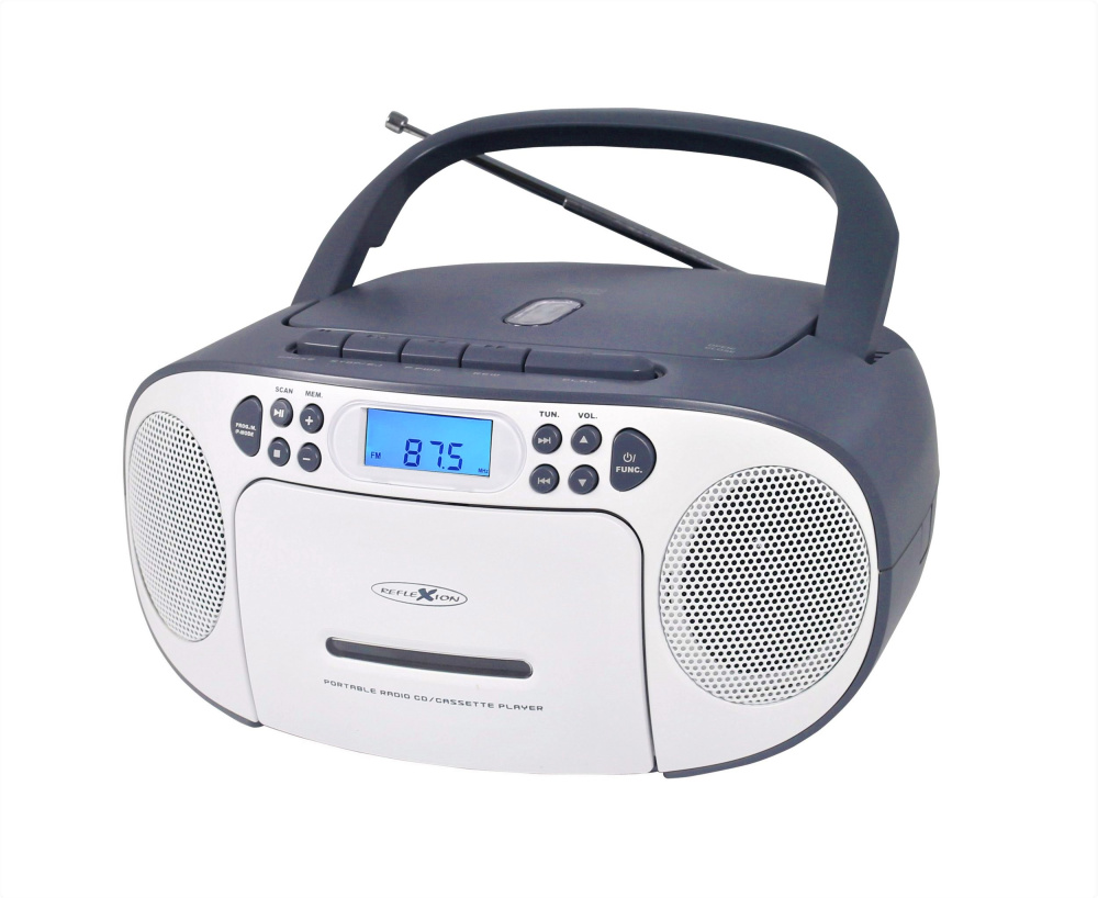 4260035678384 - Reflexion RCR2260 Boombox grau Radio Kassette CD und AUX-IN versch Farben 4260035678384 - Reflexion RCR2260 Boombox grau Radio Kassette CD und AUX-IN versch Farben