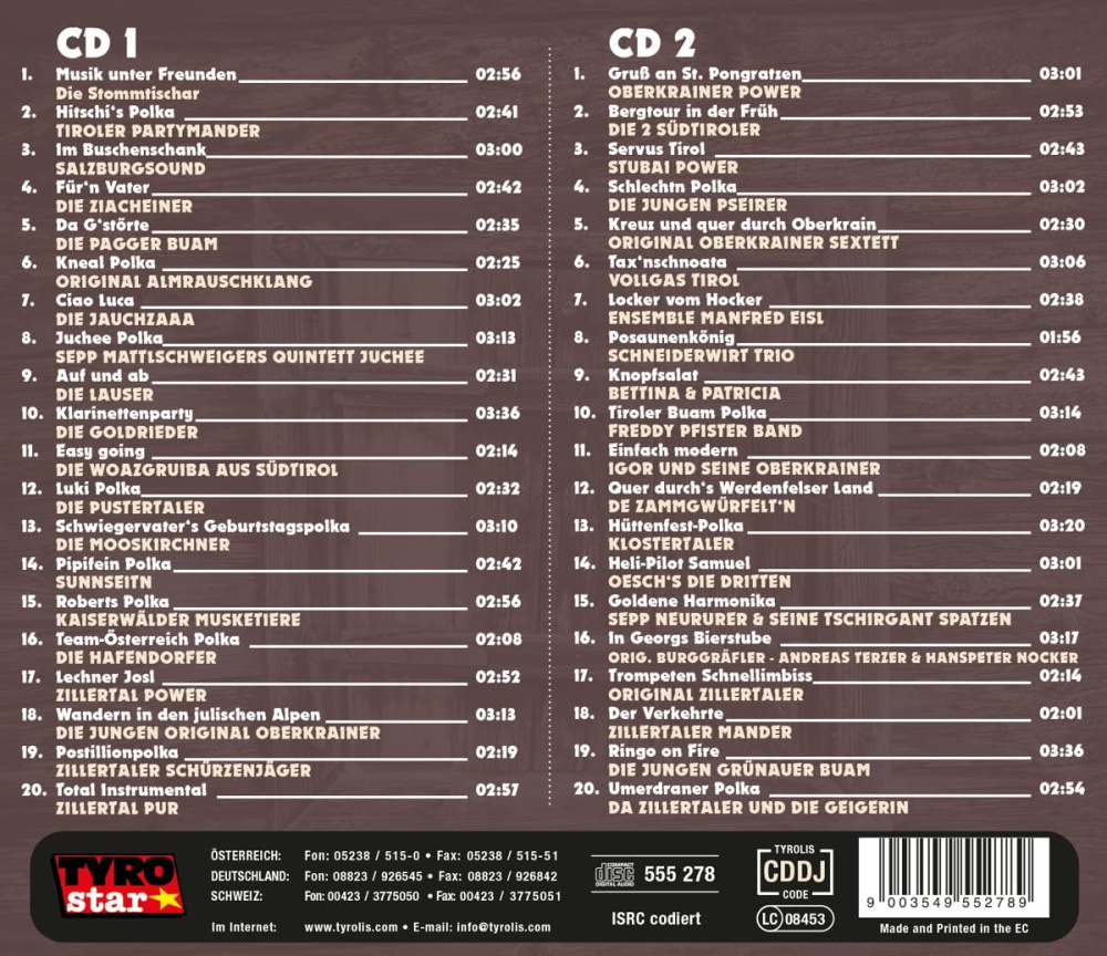 40 super Polka Hits - Die schönsten Polkas aus dem Alpenland