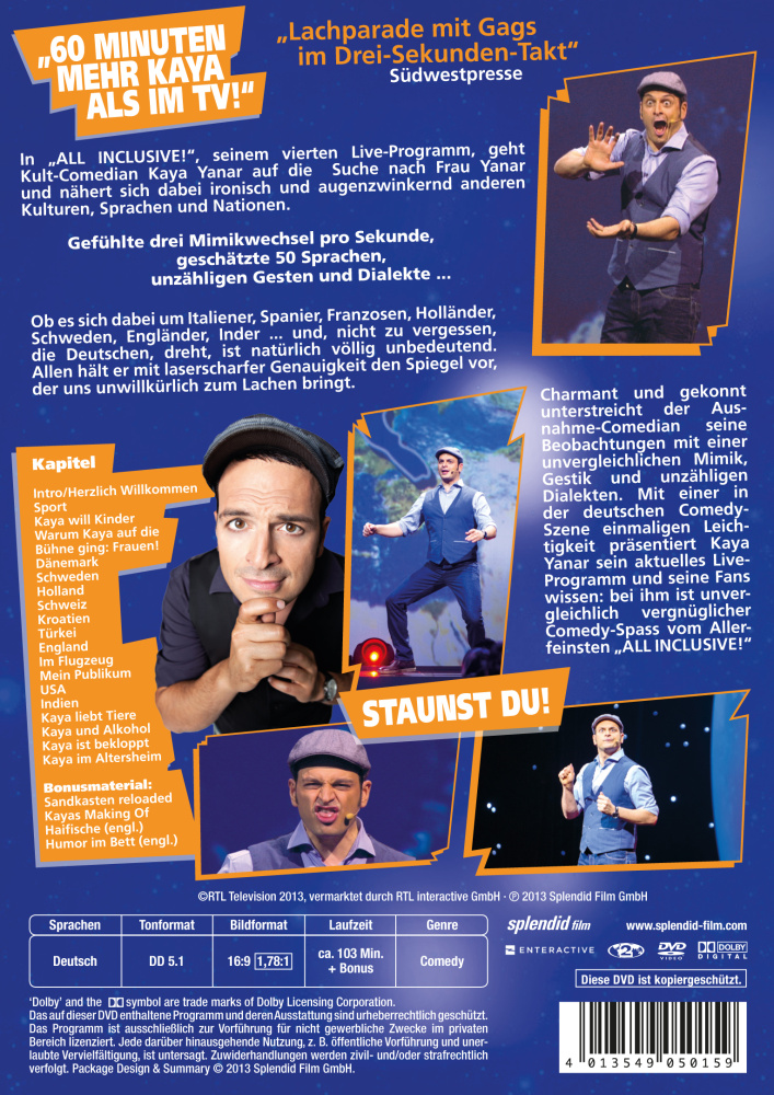 4013549050159 - Kaya Yanar LIVE - All Inclusive (DVD)