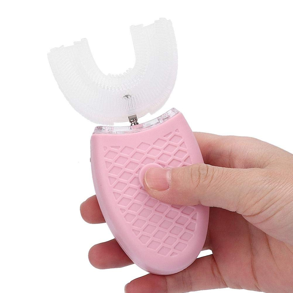 Elektrische Automatik-Zahnbürste rosa