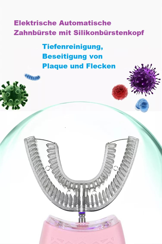 Elektrische Automatik-Zahnbürste rosa