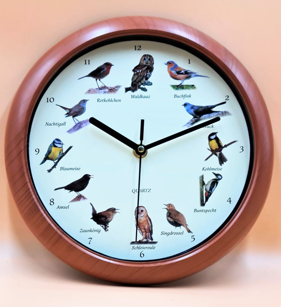 Vogelstimmen-Wanduhr