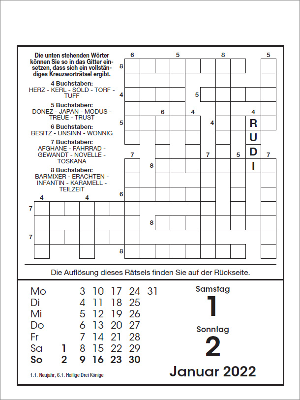 Rätselkalender 2023