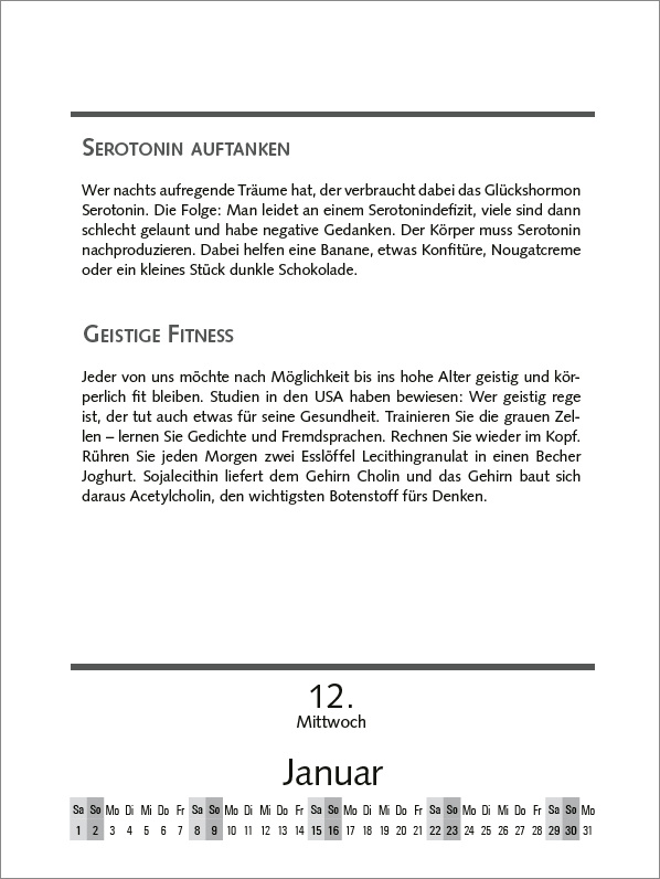 Prof. Bankhofers Gesundheitskalender 2023