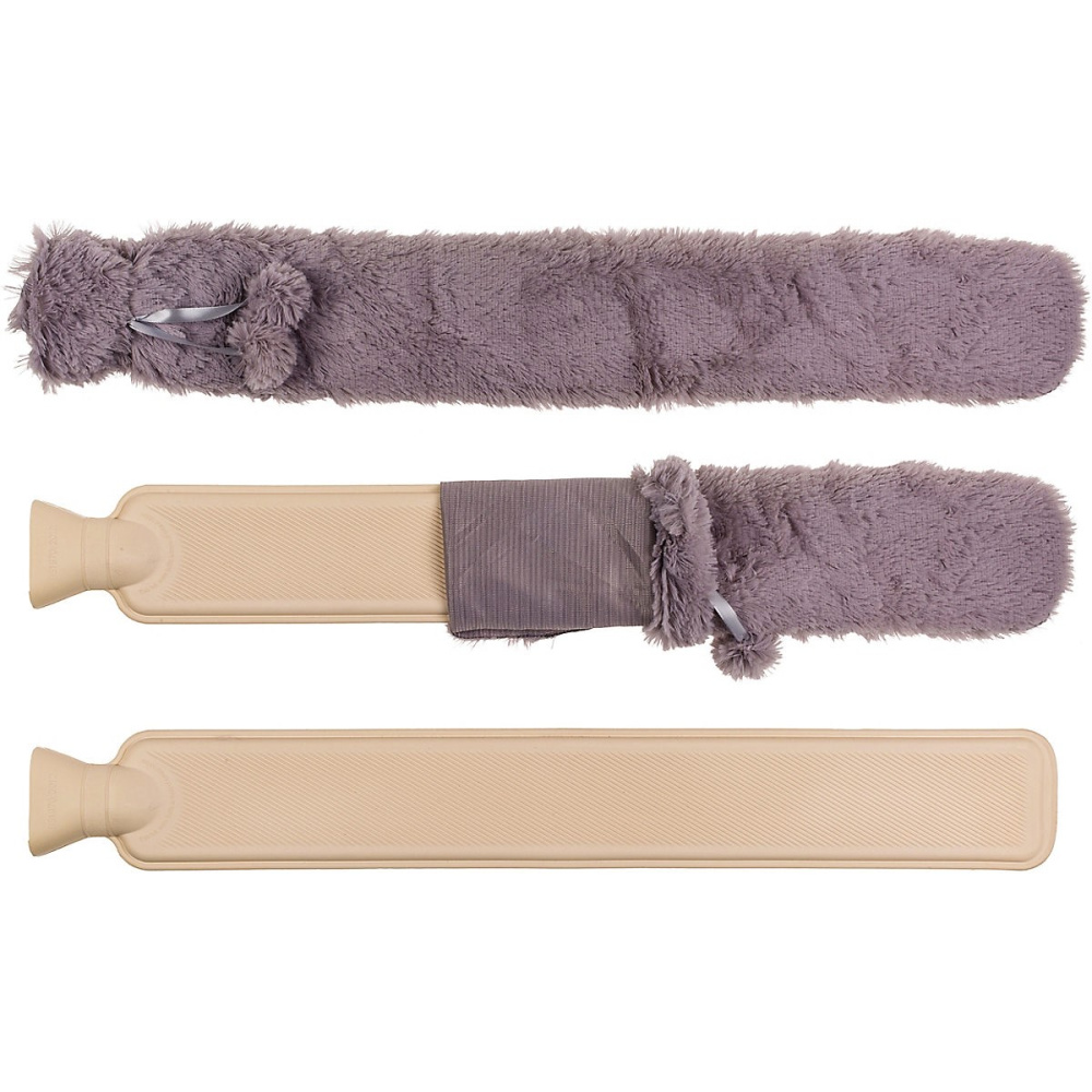 Wärmflasche lang beige-grau