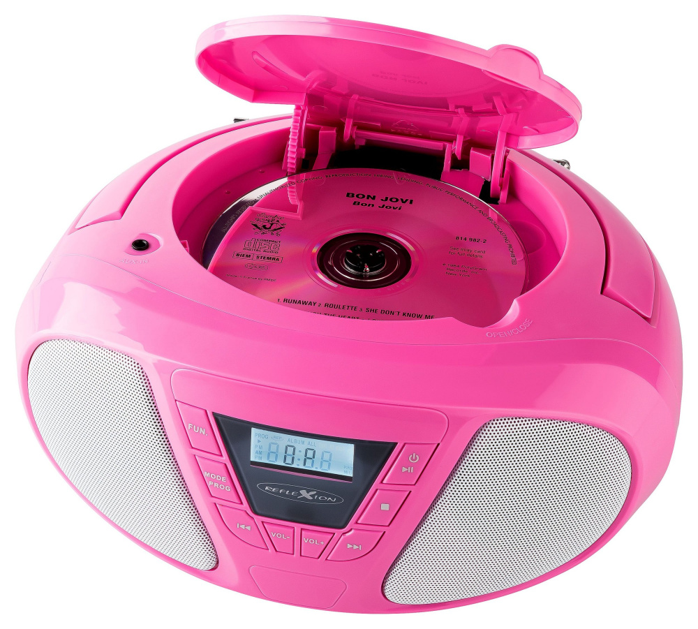 Boombox-Radio mit CD pink
