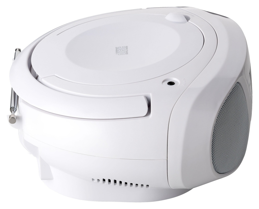 Boombox mit Radio, CD und AUX-IN weiss