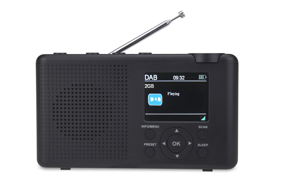 Tragbares DAB/UKW-Radio mit Akku