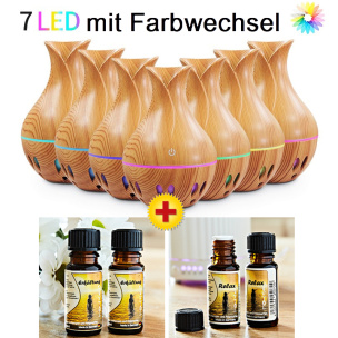 Aroma-Luftbefeuchter + Gratis Duftöl-Set 4tlg