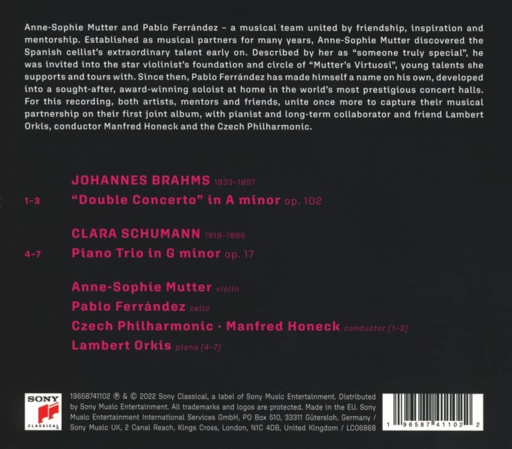 Brahms: Double Concerto & Clara Schumann: Piano Trio