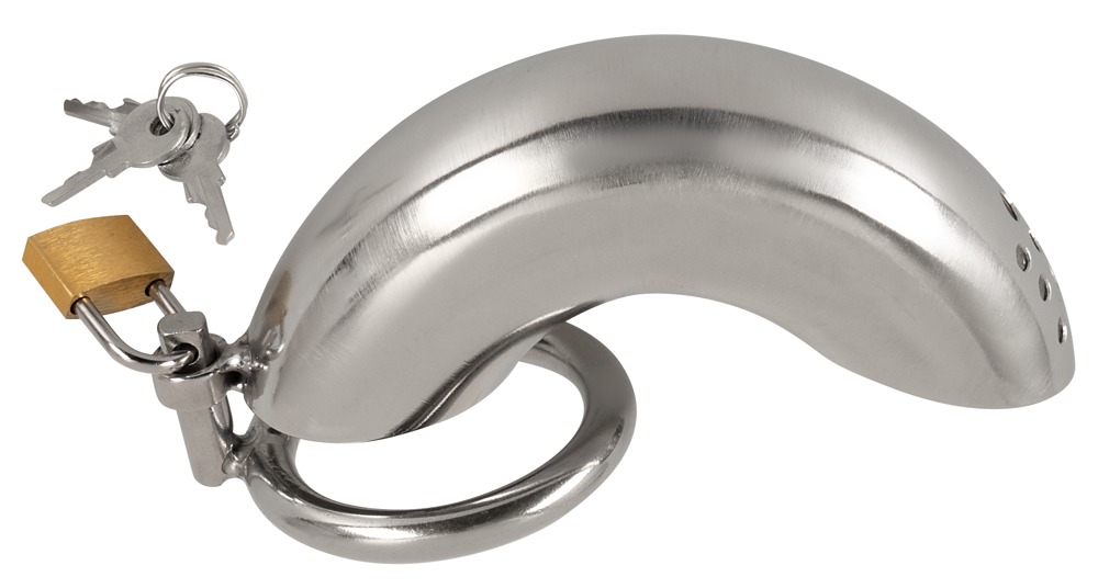 Gebogener Peniskäfig mit Hodenring