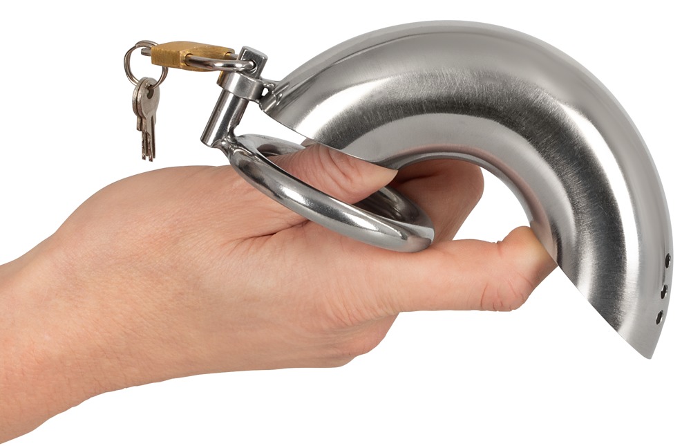 Gebogener Peniskäfig mit Hodenring