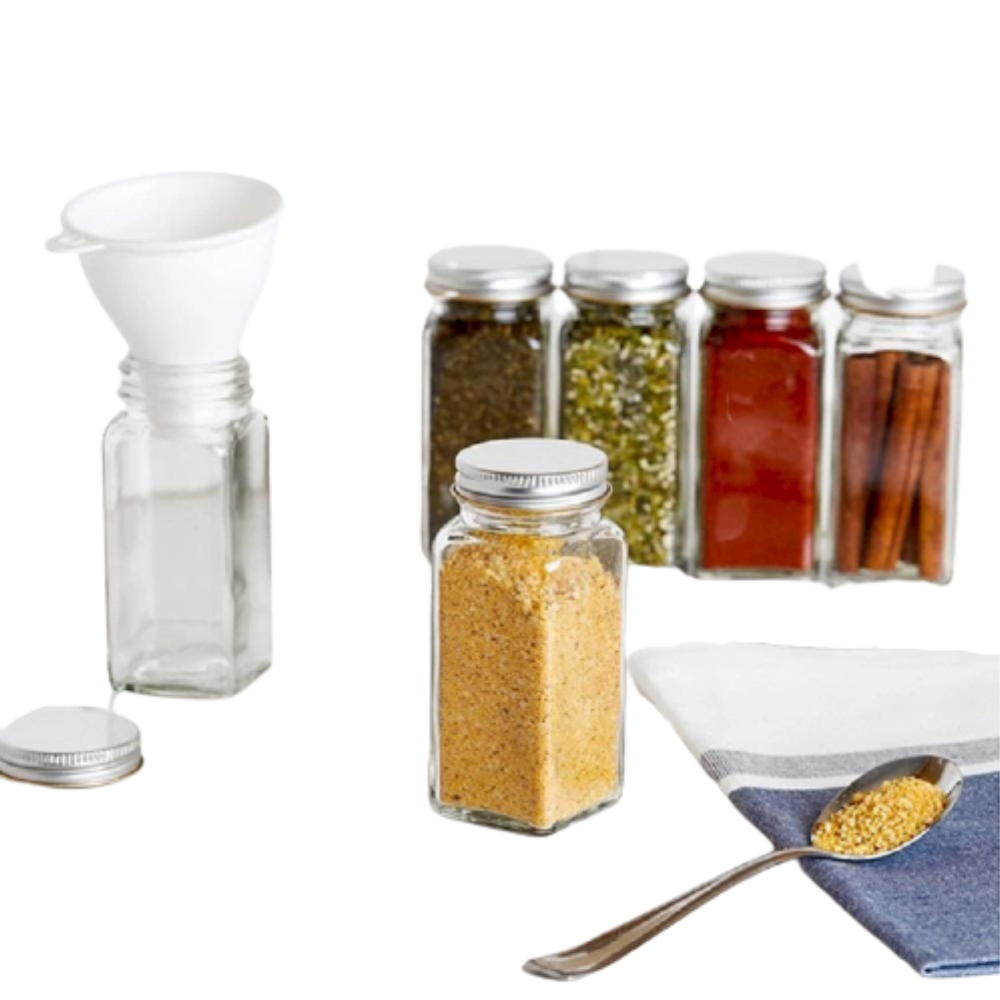 Gewürzgläser mit Edelstahl-Aromadeckel