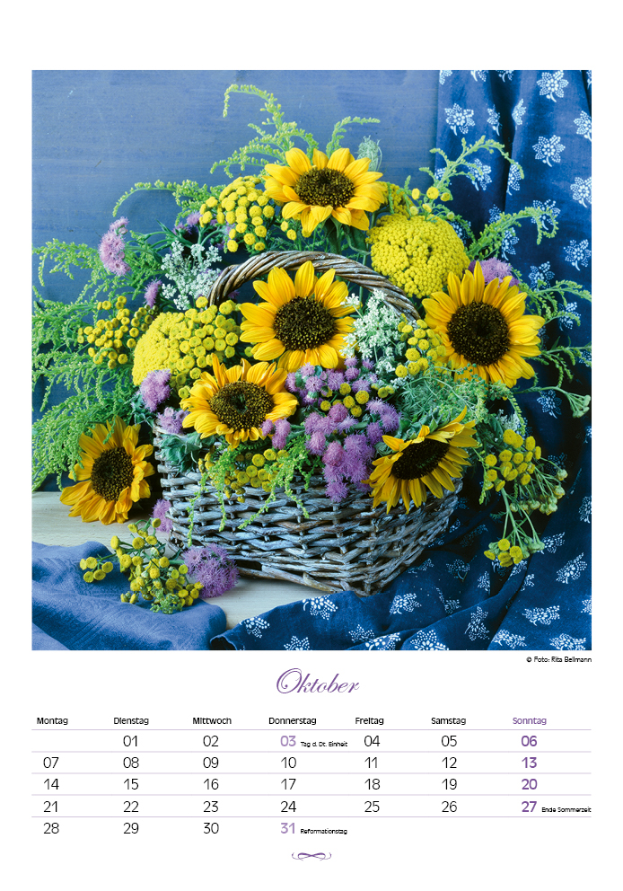 Blüten für das Jahr - Kalender 2024