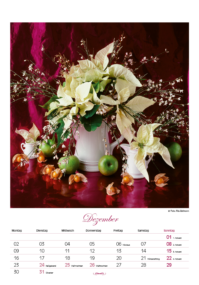 Blüten für das Jahr - Kalender 2024