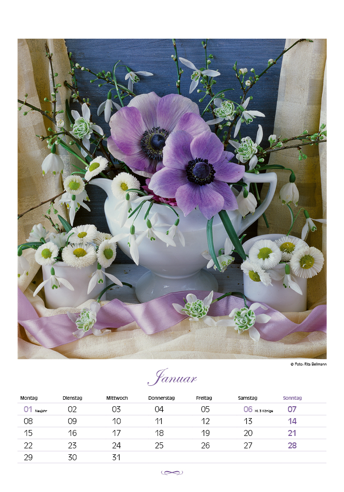 Blüten für das Jahr - Kalender 2024