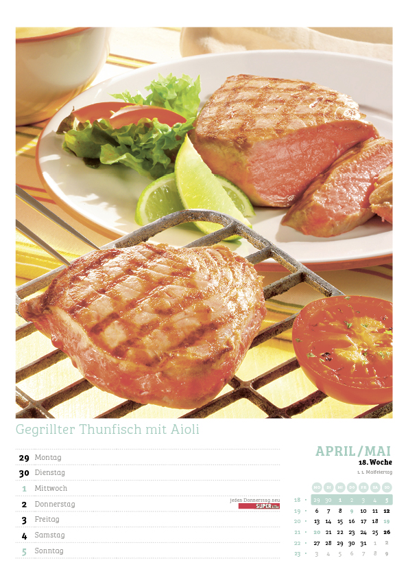 Der große SUPERillu Küchenkalender 2024