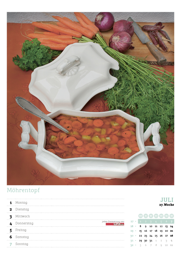 Der große SUPERillu Küchenkalender 2024