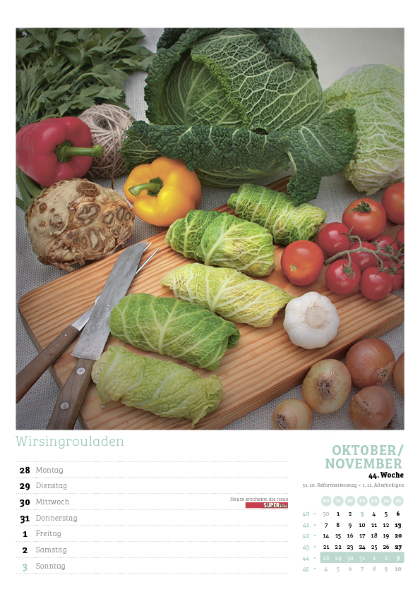 Der große SUPERillu Küchenkalender 2024