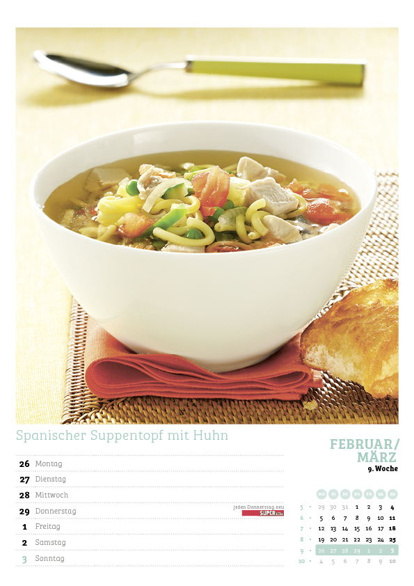 Der große SUPERillu Küchenkalender 2024