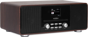 Digitalradio holzoptik mit CD-Player, Radiowecker, UKW, Bluetooth