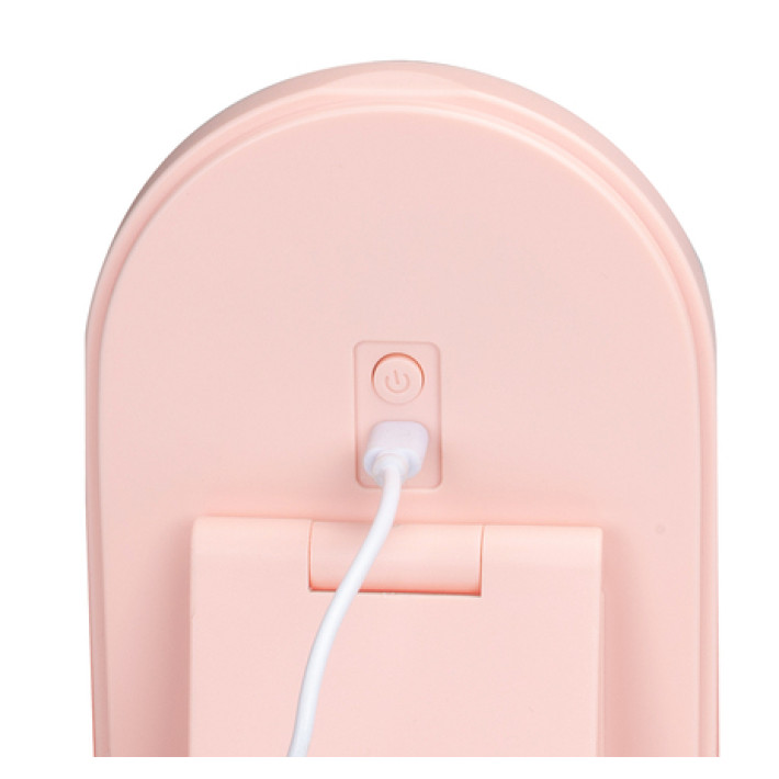 Kosmetikkoffer mit LED Schminkspiegel rosa