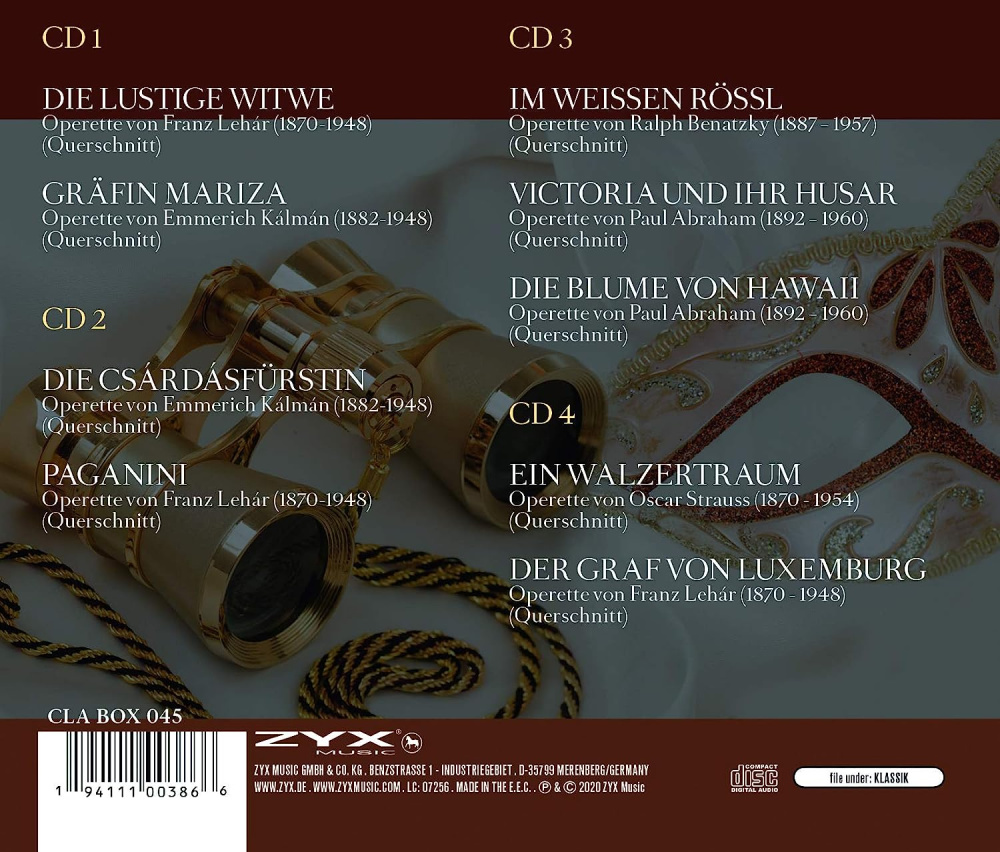 Die Schönsten Operetten Auf 4 CDs