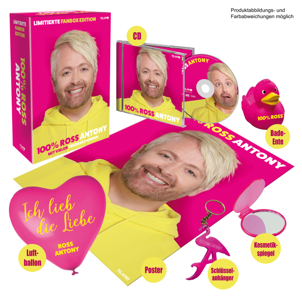 100% Ross Fanbox + GRATIS CD "Mein Freund Button" (Handsigniert)