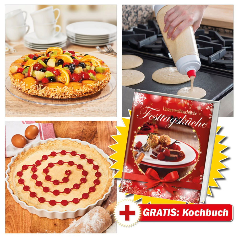 4-teiliges weihnachtliches Profi-Back-Set