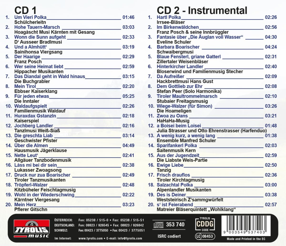 Das Beste der Alpenländischen Volksmusik