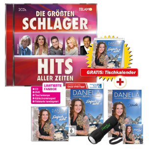 Einfach echt Fanbox + Die größten Schlager Hits aller Zeiten + GRATIS Tischkalender