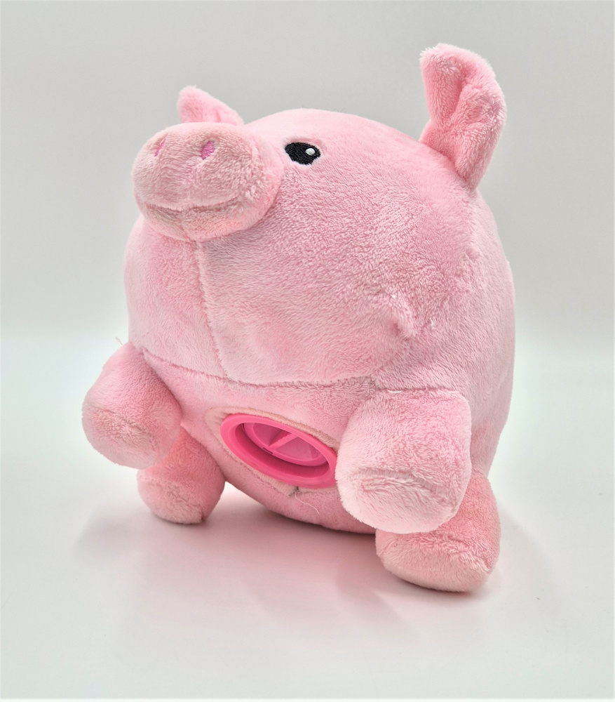 Piggy, das flauschige grunzende Sparschwein