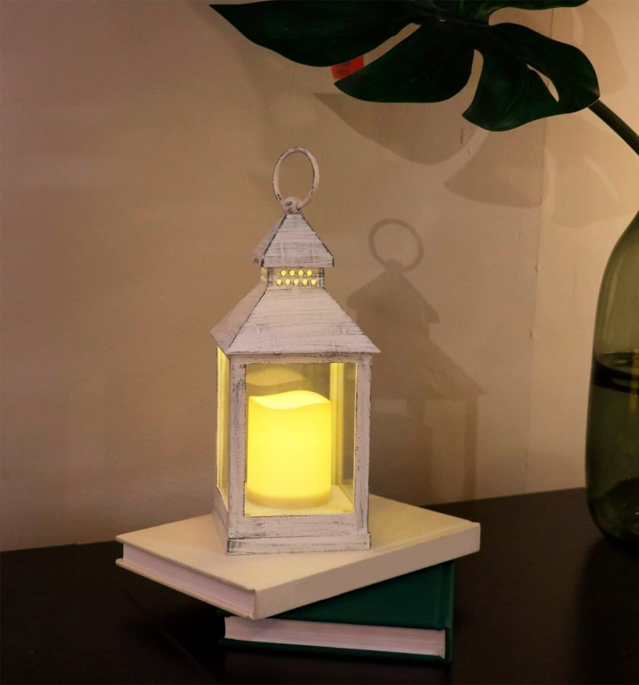 LED Laterne mit Kerzenoptik