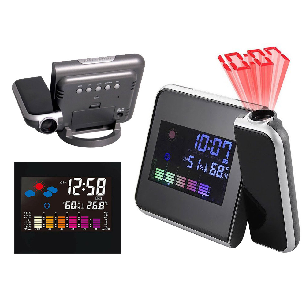 Projektionswecker und Wetterstation