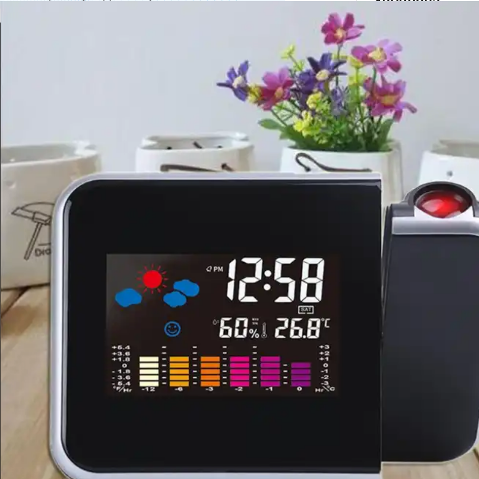 Projektionswecker und Wetterstation