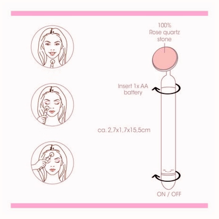 Gesichtsmassagegerät mit Rosenquarz
