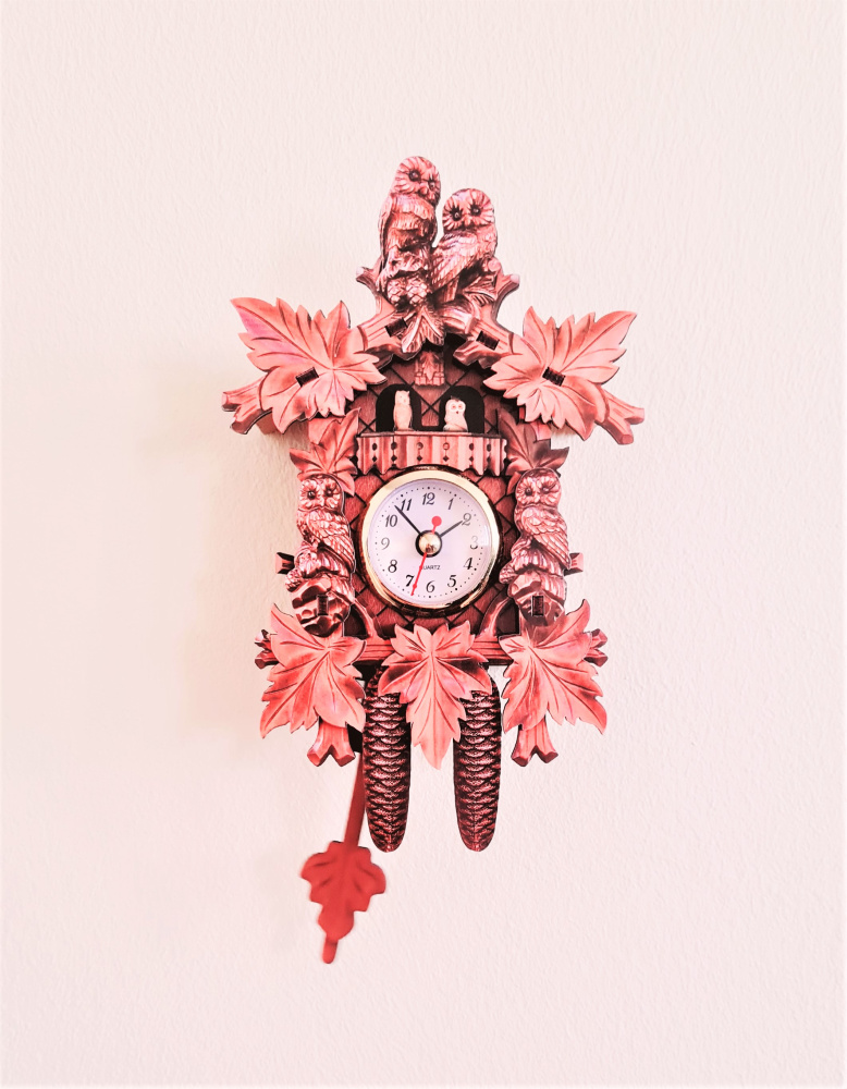 Mini-Pendeluhr Eulen