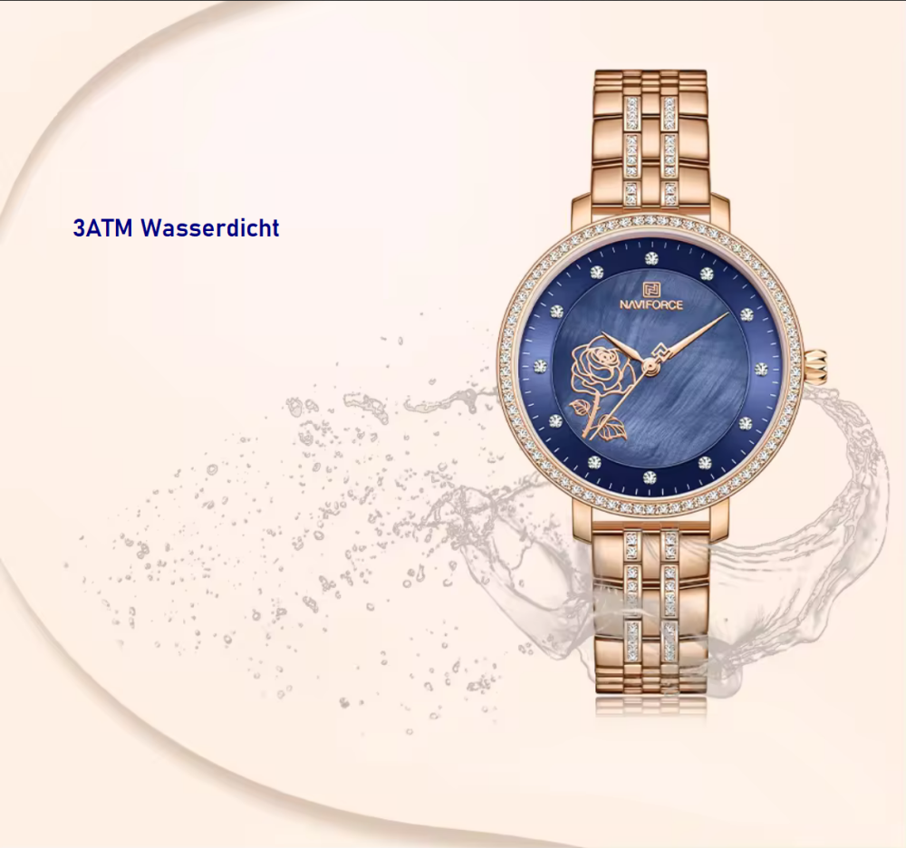 Damen-Armbanduhr Blue Rose