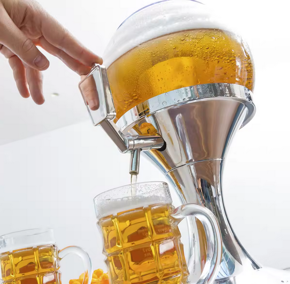 Zapfanlage für Getränke mit Eisbehälter 3,5l
