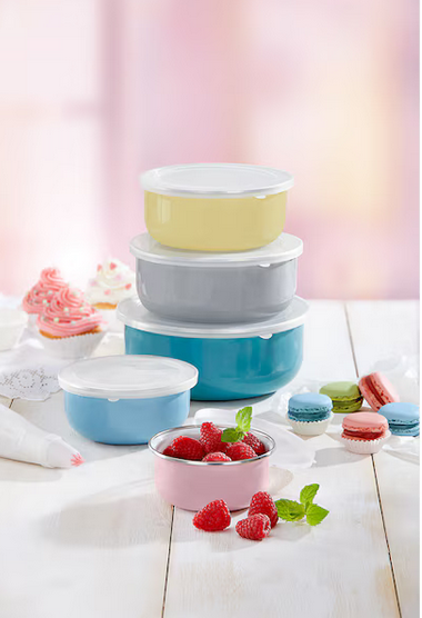 Emaille-Dosen-Set "Trend" 5-teilig