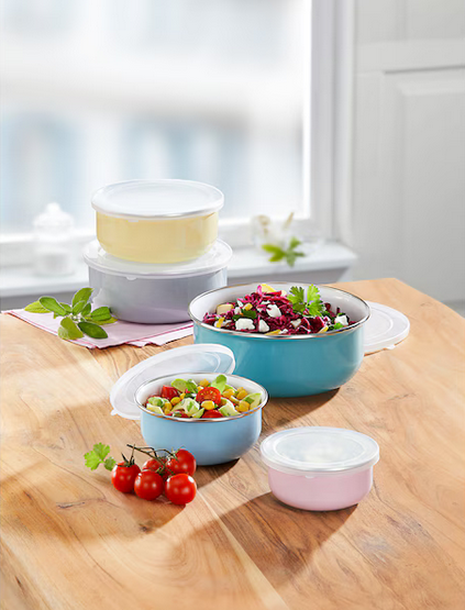 Produktabbildung: Emaille-Dosen-Set "Trend" 5-teilig