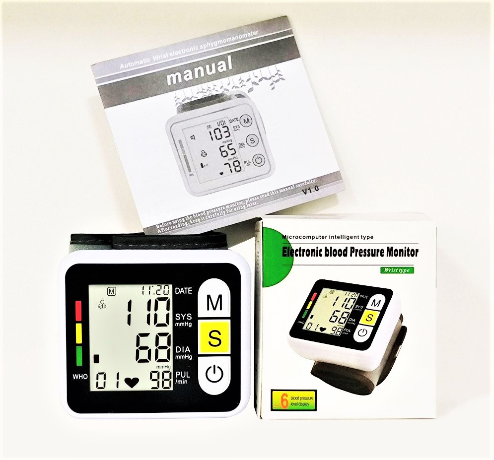 Handgelenk-Blutdruckmessgerät mit großem LCD-Display