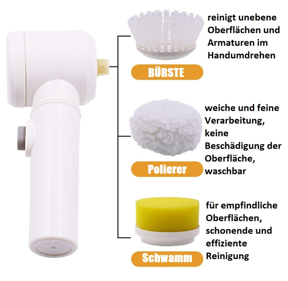 Elektrische Reinigungsbürste 3in1